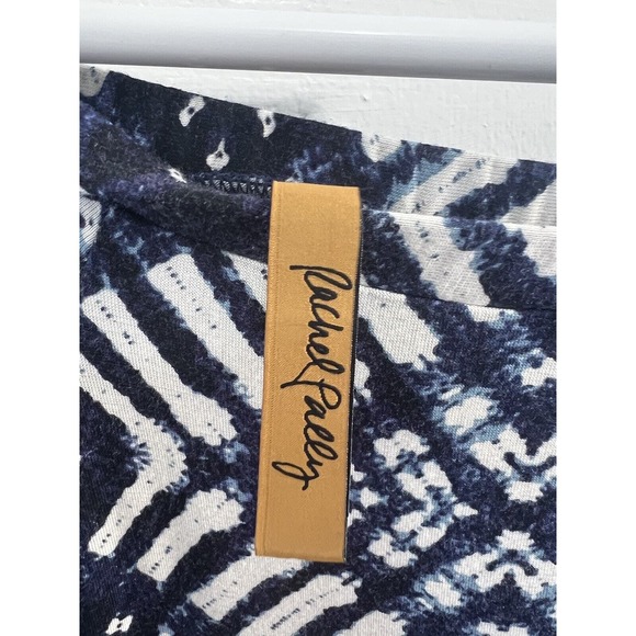 Rachel Pally Women's Geometric Print Front Slit Maxi Skirt Navy Blue Size Medium - Picture 15 of 16